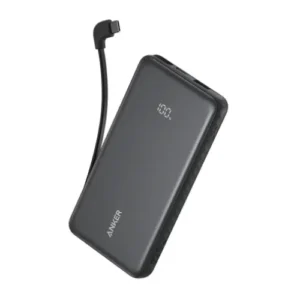 Anker Zolo 10000mAh 22.5W Power Bank with Built-in Type-C Cable- Black